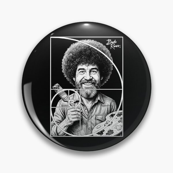 Item preview, Bob Ross Golden Ratio Fibonacci Spiral Happy Painter designed and sold by GrandeDuc.