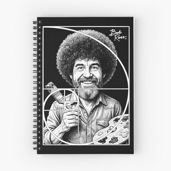 Item preview, Bob Ross Golden Ratio Fibonacci Spiral Happy Painter designed and sold by GrandeDuc.