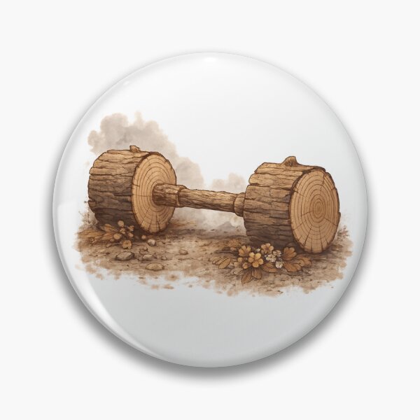 Item preview, Rustic Gym Humor – Wooden Log Dumbbell Fitness Art designed and sold by EdgeSphere.