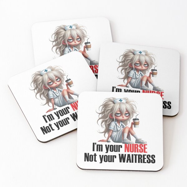Item preview, Tired Nurse Coffee Cartoon designed and sold by Ginetta0815.