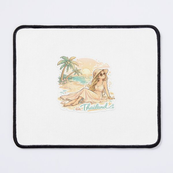 Item preview, Thailand Beach Aesthetic Sticker | Tropical Sunset Girl | Travel Vibes` designed and sold by Chinnibujji.
