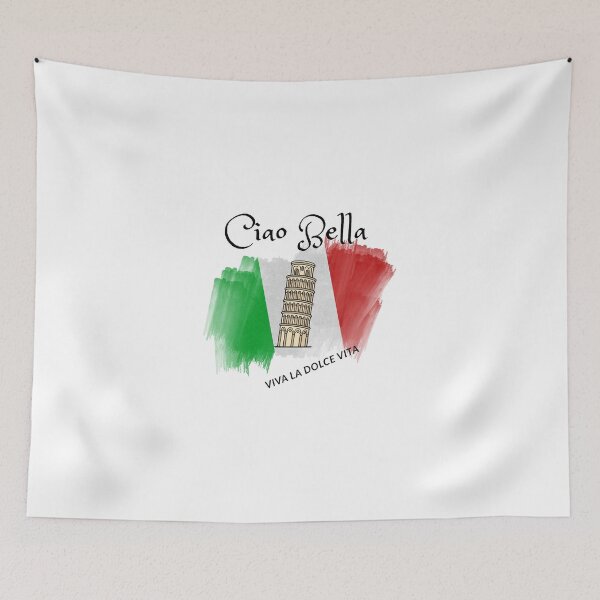 Item preview, Ciao bell tower flag designed and sold by Ashtreemeadow.