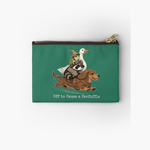 Item preview, Funny Off to Cause A Kerfuffle Dachshund Frog Goose Raccoon designed and sold by KristineLi.