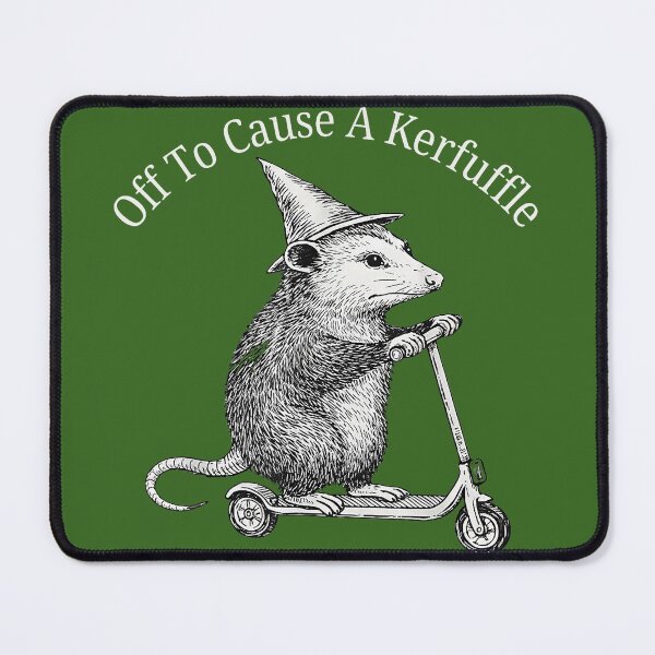 Item preview, Funny Possum Off to Cause A Kerfuffle Vintage Meme Tees for Men and Women designed and sold by KristineLi.