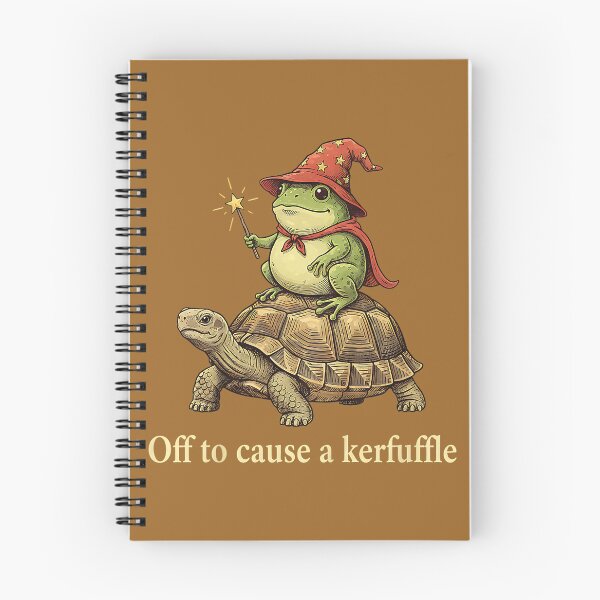 Item preview, Off to Cause A Kerfuffle - Funny Meme Whimsical Frog Wizard designed and sold by KristineLi.