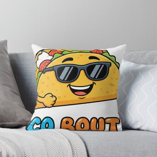Item preview, A colorful cartoon taco character wearing sunglasses and waving in a fun illustration designed and sold by QalandarArts.