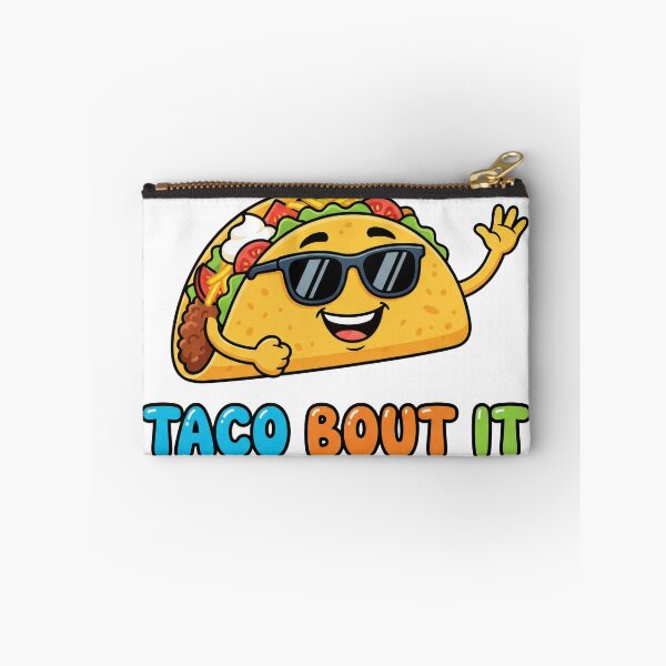 Item preview, A colorful cartoon taco character wearing sunglasses and waving in a fun illustration designed and sold by QalandarArts.