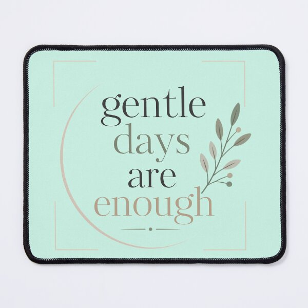 Item preview, Gentle Days Are Enough – Cozy Minimalist Typography Art designed and sold by CosmicQuietStudio.