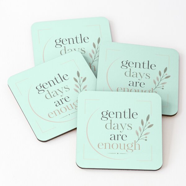 Item preview, Gentle Days Are Enough – Cozy Minimalist Typography Art designed and sold by CosmicQuietLab.