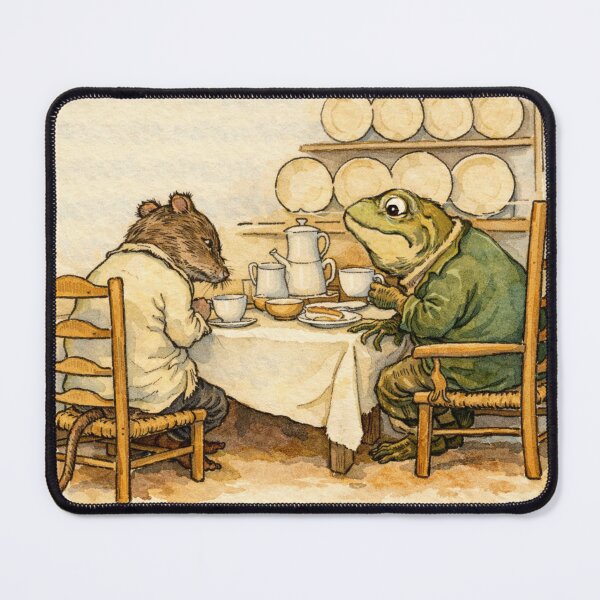 Item preview, Wind in the Willows Watercolor Rat and Toad Tea Party Illustration for Classic Literature Lovers designed and sold by RickE.