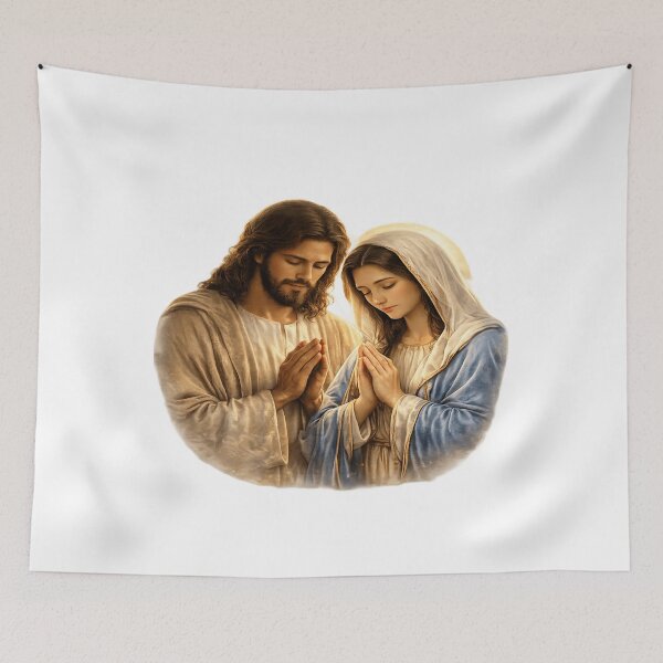 Item preview, Gesù e Maria in Preghiera - Grafica Religiosa Cristiana designed and sold by RipantinaFantasy .