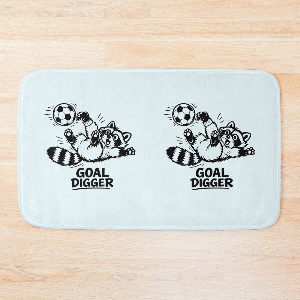 Item preview, GOAL DIGGER • Cute Funny Raccoon Playing Soccer Meme designed and sold by CreativeArtistL.