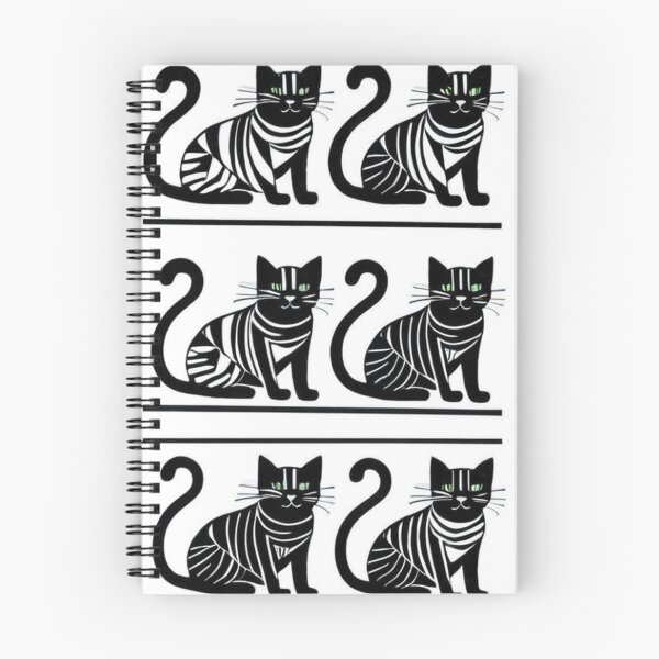 Item preview, Art - Stylized Cats in Black and White, Hypnotic Spot the Difference designed and sold by World-Pets.