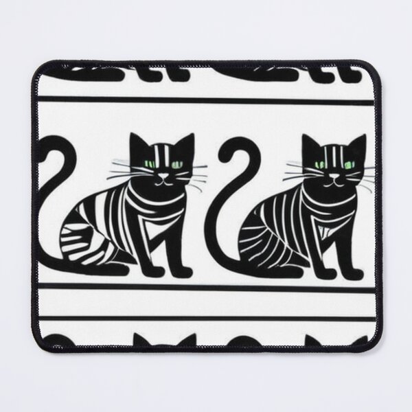 Item preview, Art - Stylized Cats in Black and White, Hypnotic Spot the Difference designed and sold by World-Pets.