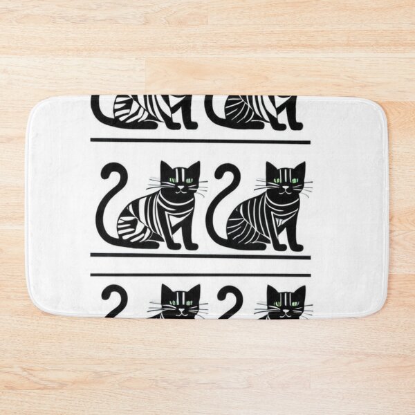 Artikelvorschau, Art - Stylized Cats in Black and White, Hypnotic Spot the Difference entworfen und verkauft von World-Pets.