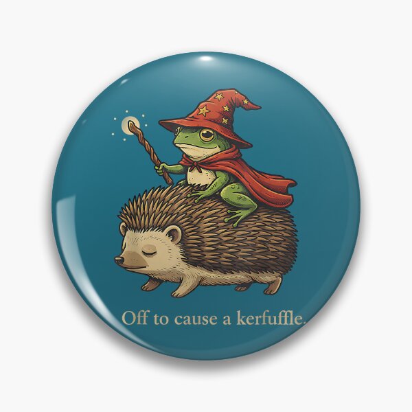 Item preview, Off to Cause A Kerfuffle - Funny Meme Whimsical Frog Wizard designed and sold by mjohnson9.