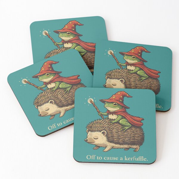 Item preview, Off to Cause A Kerfuffle - Funny Meme Whimsical Frog Wizard designed and sold by mjohnson9.