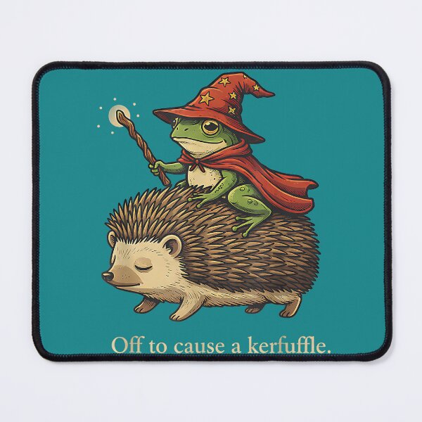 Item preview, Off to Cause A Kerfuffle - Funny Meme Whimsical Frog Wizard designed and sold by mjohnson9.