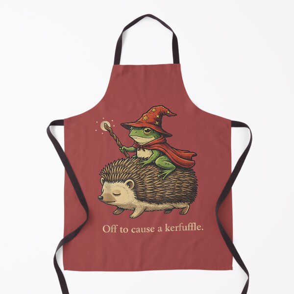 Item preview, Off to Cause A Kerfuffle - Funny Meme Whimsical Frog Wizard designed and sold by mjohnson9.