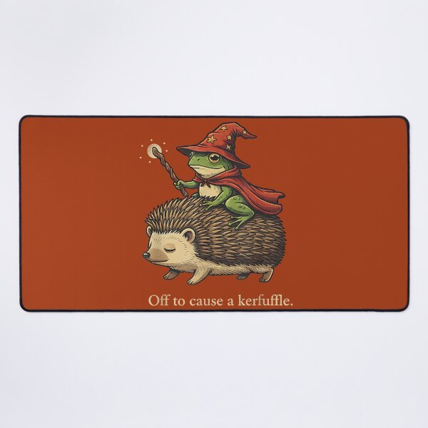 Item preview, Off to Cause A Kerfuffle - Funny Meme Whimsical Frog Wizard designed and sold by mjohnson9.