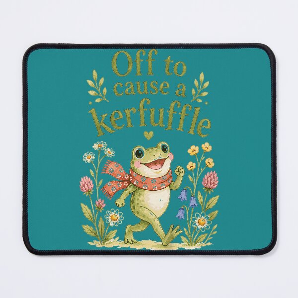 Item preview, Off to Cause A Kerfuffle Cute Frog Cottagecore designed and sold by mjohnson9.