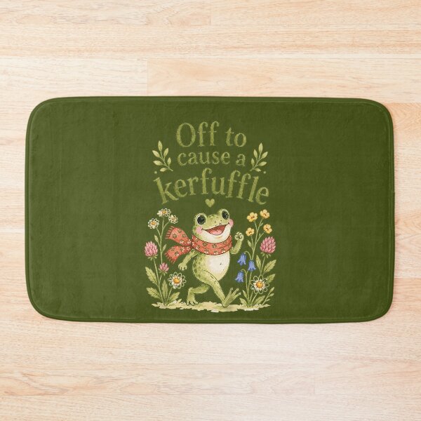 Item preview, Off to Cause A Kerfuffle Cute Frog Cottagecore designed and sold by mjohnson9.