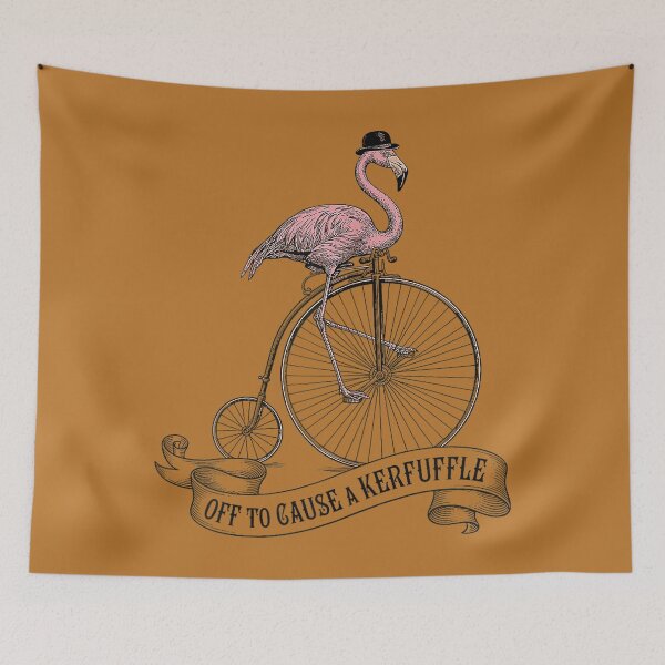 Item preview, Off to Cause A Kerfuffle Flamingo Funny Birds Vintage Retro designed and sold by mjohnson9.