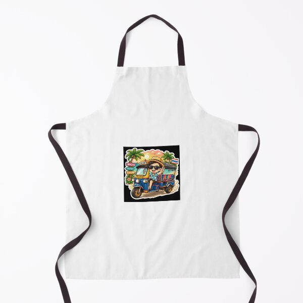 Item preview, Thailand Tuk-Tuk Ride Sticker | Funny Thai Man | Beach Travel Cartoon` designed and sold by Chinnibujji.