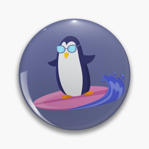 Item preview, Fanny Penguin With Glasses Surfing Enjoying Outdoor Activity designed and sold by MalwasBasket.