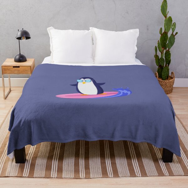 Item preview, Fanny Penguin With Glasses Surfing Enjoying Outdoor Activity designed and sold by MalwasBasket.