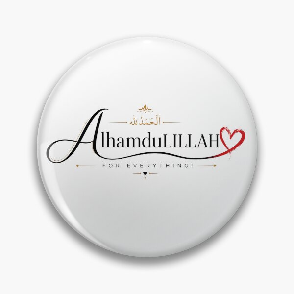 Item preview, Alhamdulillah For Everything Islamic Calligraphy | Muslim Faith Typography Sticker | Minimalist Islamic Quote designed and sold by Bysma.