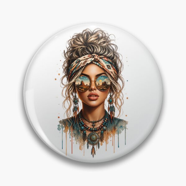 Item preview, Boho Desert Girl Sunset Portrait designed and sold by ArcadiaSilence.