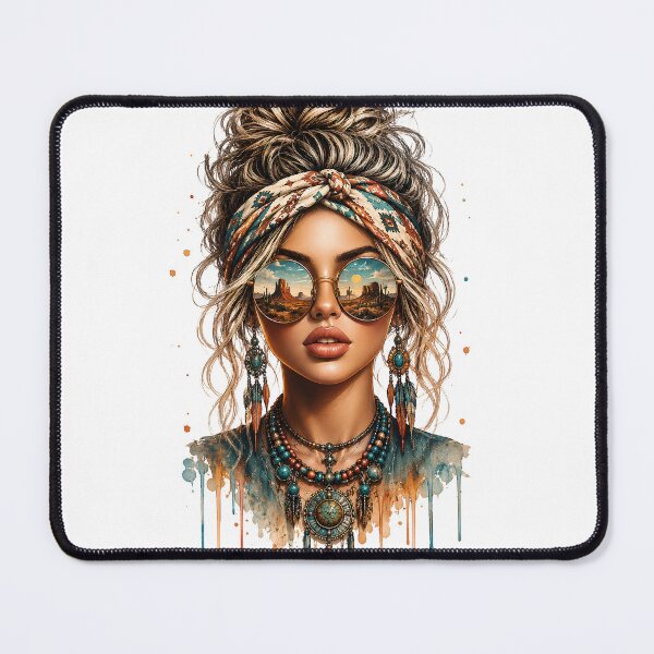 Item preview, Boho Desert Girl Sunset Portrait designed and sold by ArcadiaSilence.