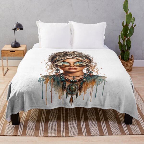 Item preview, Boho Desert Girl Sunset Portrait designed and sold by ArcadiaSilence.