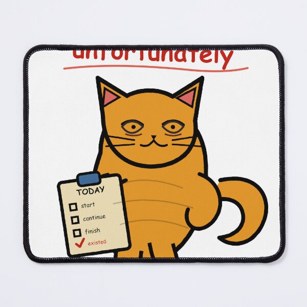 Item preview, Doing My Best Unfortunately – Funny Exhausted Cat Doodle Design designed and sold by FlamoArt.