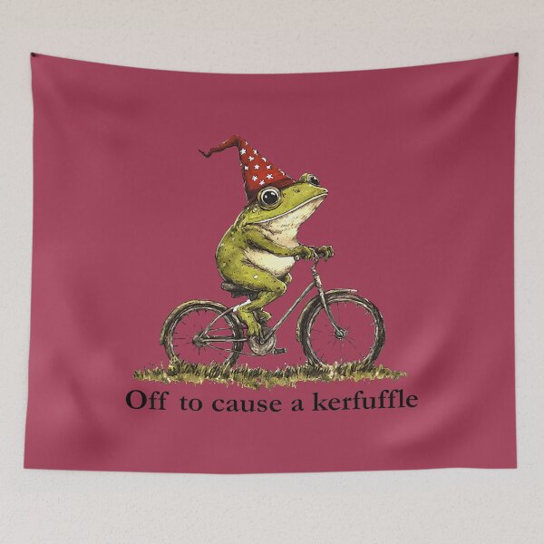 Item preview, Off to Cause A Kerfuffle Frog Funny Weirdcore Sayings Unique designed and sold by GreggRoss.