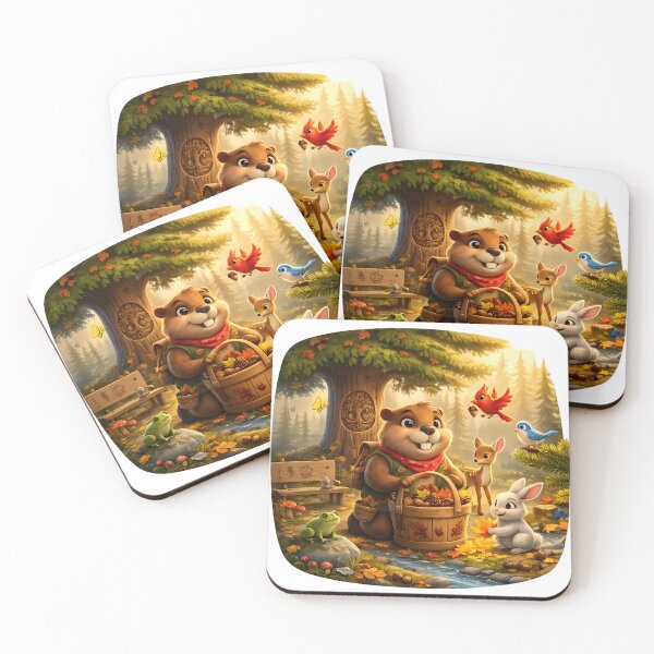 Item preview, Happy Beaver Adventures – Harvest Acorn Gathering designed and sold by Clothes With Smiling Animals Walt Gral.