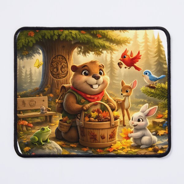 Item preview, Happy Beaver Adventures – Harvest Acorn Gathering designed and sold by Clothes With Smiling Animals Walt Gral.