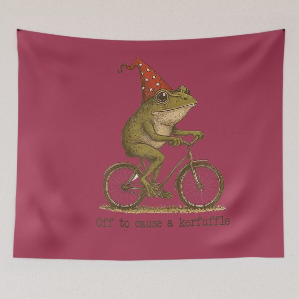 Item preview, Off to Cause A Kerfuffle Frog Funny Weirdcore Sayings Unique designed and sold by GreggRoss.