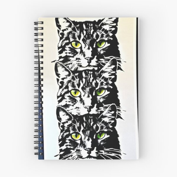 Item preview, Art - Three Tabby Cats, Pop Art Composition with Yellow Eyes designed and sold by World-Pets.