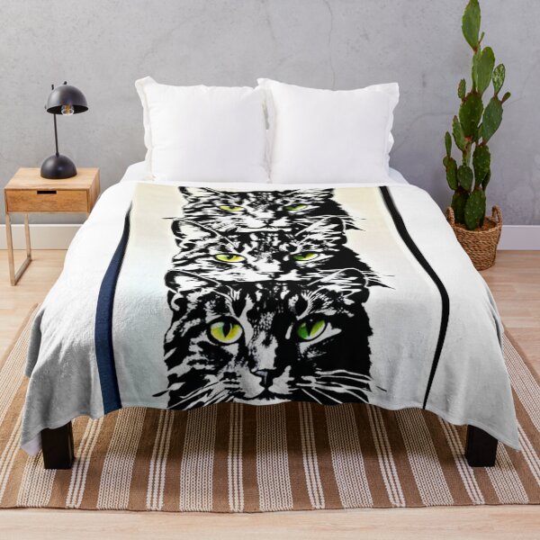 Item preview, Art - Three Tabby Cats, Pop Art Composition with Yellow Eyes designed and sold by World-Pets.