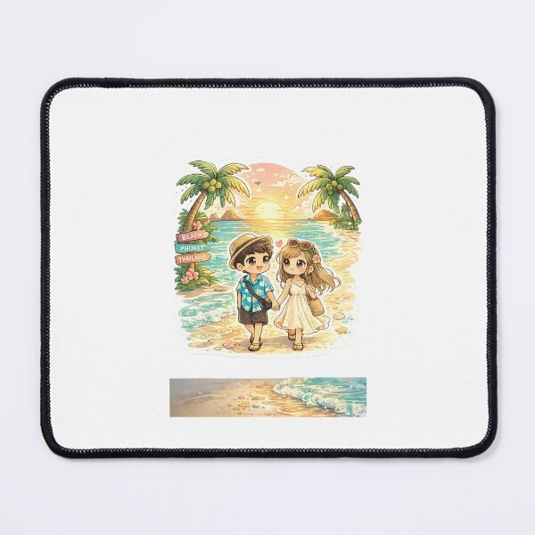 Item preview, Thailand Beach Couple Sticker | Romantic Sunset | Tropical Travel Love` designed and sold by Chinnibujji.