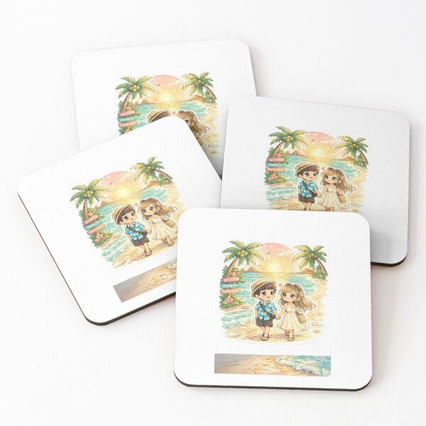 Item preview, Thailand Beach Couple Sticker | Romantic Sunset | Tropical Travel Love` designed and sold by Chinnibujji.