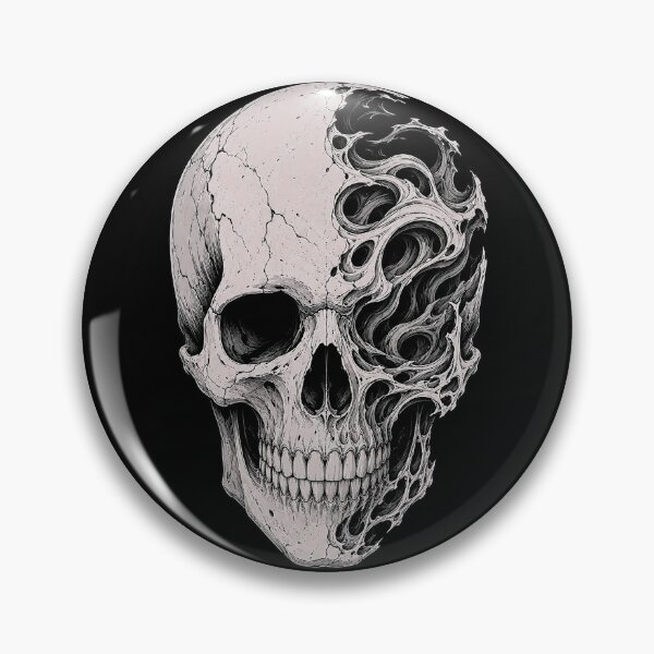 Item preview, Half Decayed Organic Skull Dark Fantasy designed and sold by Munib320.