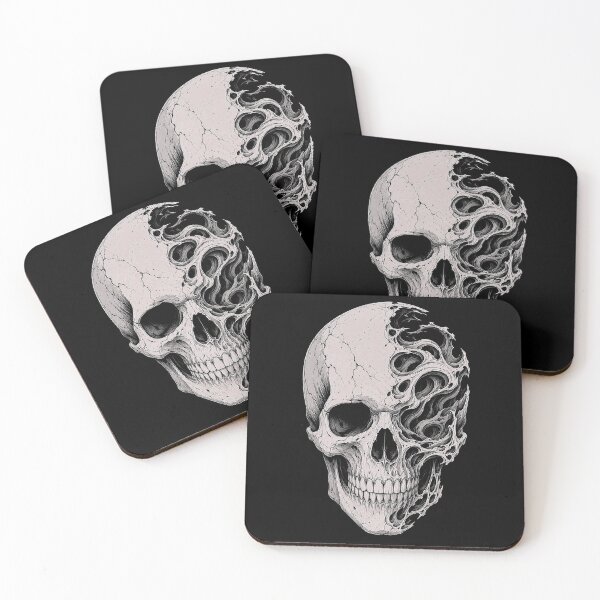 Item preview, Half Decayed Organic Skull Dark Fantasy designed and sold by Munib320.