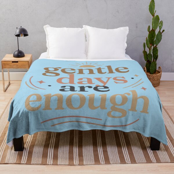 Item preview, Gentle Days Are Enough – Minimalist Mindfulness Typography designed and sold by CosmicQuietLab.