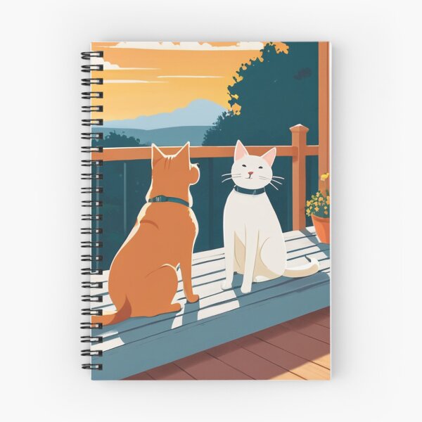 Item preview, Art - Two Domestic Cats, Serene Twilight Atmosphere designed and sold by World-Pets.