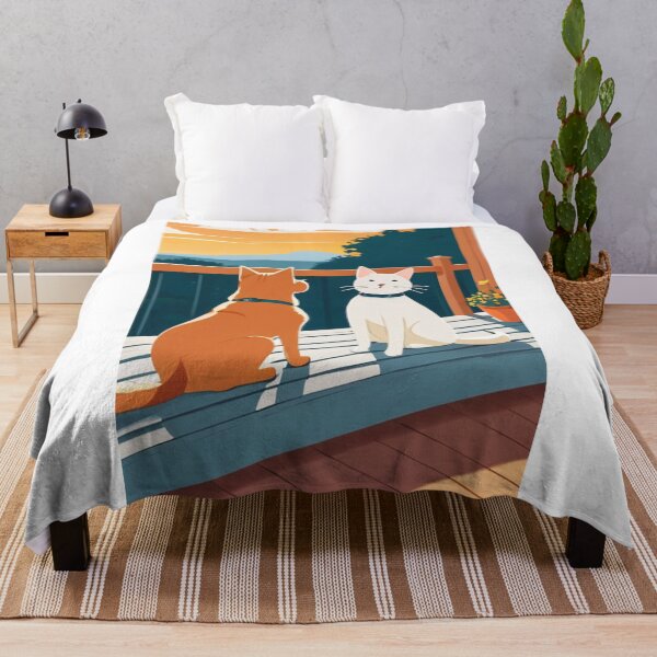 Item preview, Art - Two Domestic Cats, Serene Twilight Atmosphere designed and sold by World-Pets.