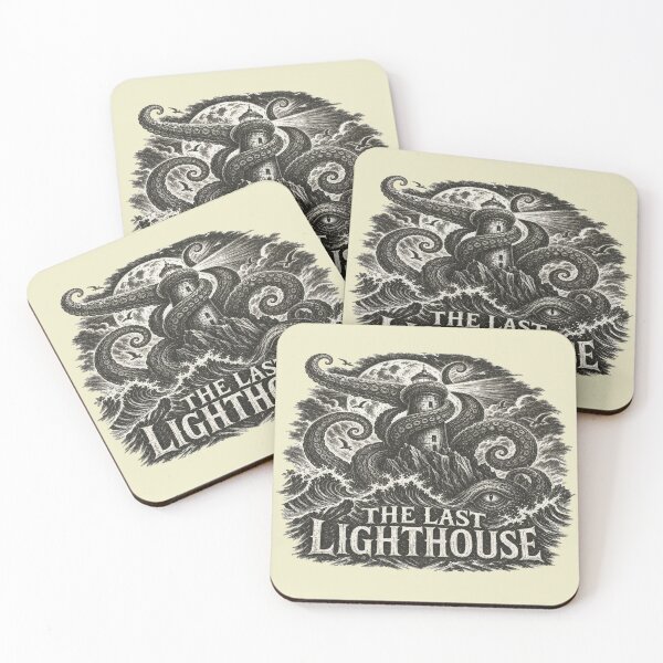 Item preview, The Last Lighthouse - Vintage Woodcut Octopus Illustration designed and sold by FadedFrequency.