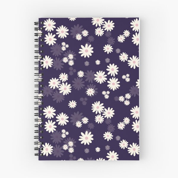 Item preview, Retro navy blue Daisy Floral Seamless Pattern designed and sold by StoriesInGrain.
